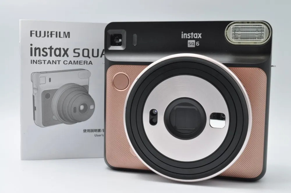 FUJIFILM Instax SQUARE SQ6 Brush Gold Instant Film Camera Square