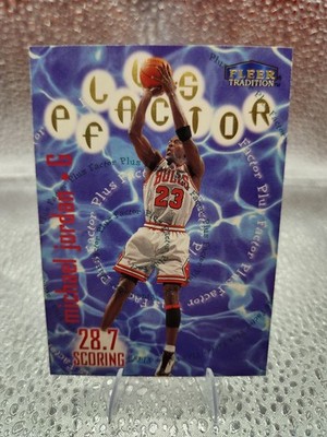 1998-99 Fleer Tradition Michael Jordan Chicago Bulls Plus Factor Insert #142