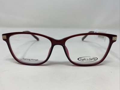 Eight to Eighty Eyewear Brianna Burgundy 53-18-135 Full Rim Eyeglasses Frame L95