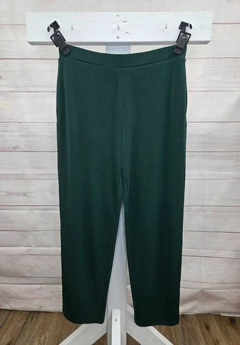 MEDIUM EVERGREEN A706737 Susan Graver Essentials Regular Liquid Knit Pant