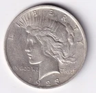 1923 Peace Silver Dollar $1  Fine Condition Coin 90% Silver #802