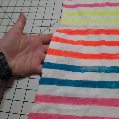 NWT Old Navy Girls Neon Stripe Beach Coverup Dress Sz 8 Regular V Neck Tie Waist - Picture 8 of 10