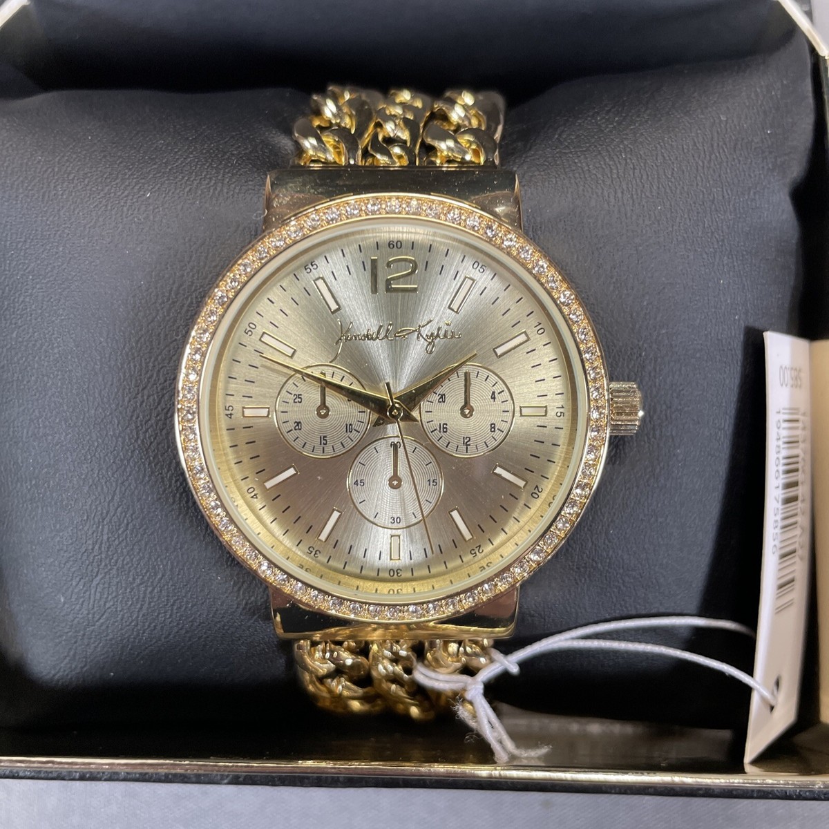 Kendall & Kylie Gold Tone Crystal Mounted Quartz Watch And Bracelet Set Kendall + Kylie Ladies Gold Tone Watch Set - Analog  main image 3