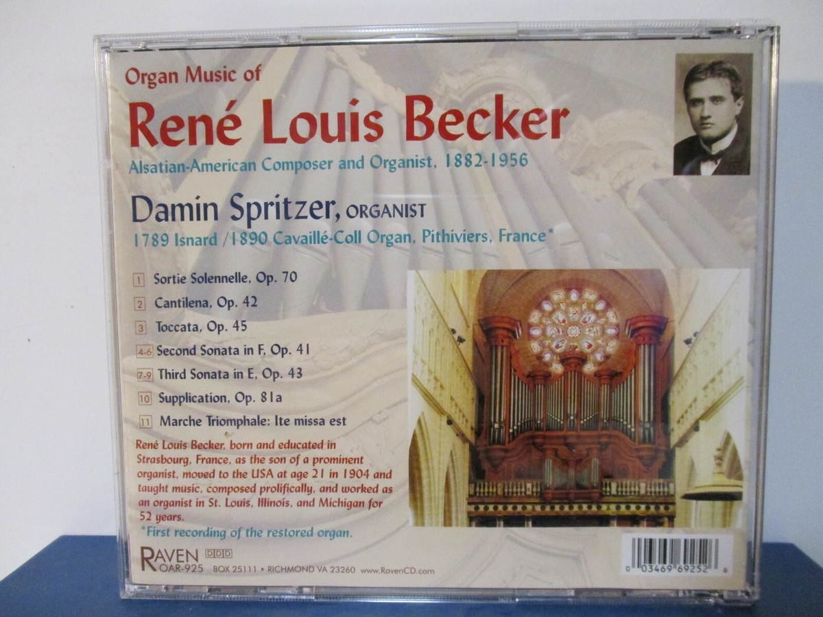 Organ Music of René Louis Becker - Damin Spritzer - CD - MINT cond
