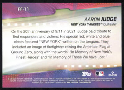 Aaron Judge 2022 Topps Flashiest Feet #FF-11 New York Yankees | eBay Aaron Judge 2022 Topps Flashiest Feet #FF-11 New York Yankees | eBay