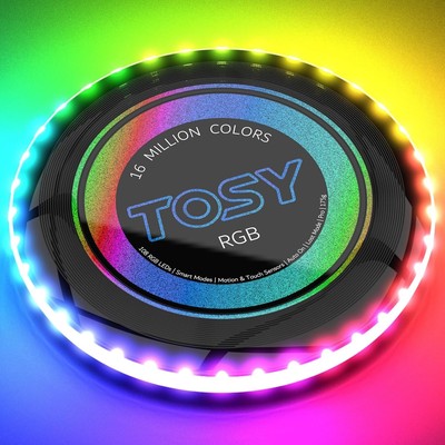 LED RGB Flying Disc - 16 Million Colors, Smart Modes & USB Rechargeable Fun