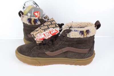 Vans Sk8-Hi MTE-1  brown gum Soles faux fur/sherpa lining Women 8 1/2 Men  7‎ Vans MTE 1 Sk8-Hi Sherpa Water Resistant Insulated Men main image 4