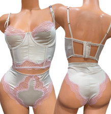 Victorias Secret Dream Angels Set Balconette Bra  Brazilian Panty Champagne New