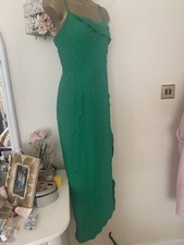 BNWT PrettyLittleThing Green Long  Dress - size 14