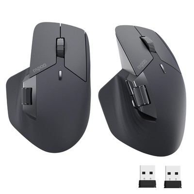 Rechargeable Wireless Bluetooth Mouse Ergonomic 4000 DPI Support Up To 4 Devices