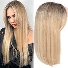 100% Natural As Human Hair Topper Clip in Hairpiece Silk Base Top Wig Free Part