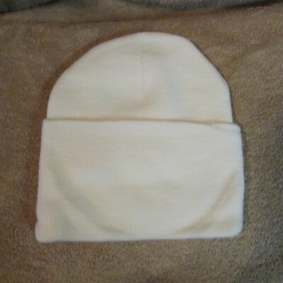 NWOT Adult Unisex Knit Winter Hat - White - One Size - 100 