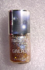 Nails Inc Galaxy Trafalgar Crescent Silver Hex Holographic Glitter Nail Polish