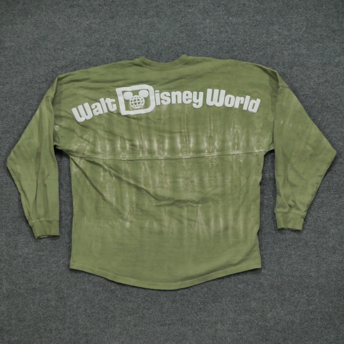 Disneyland Spirit Jersey Shirt Adult Large Green Tie Dye Disney Puff Ink