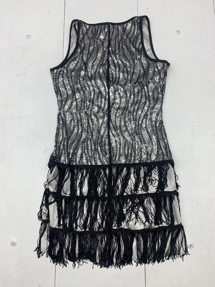 Franco Womens Black Sparkle Flapper Costume Dress Size Large - Image 2 of 4