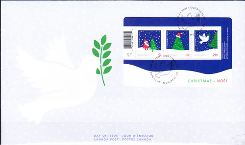 W CANADA 2954 FDC CHRISTMAS SOUVENIR SHEET FIRST DAY COVER