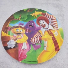 1991 Vintage McDonald's Ronald McDonald Plate Grimace Birdie Recycle Here 8"