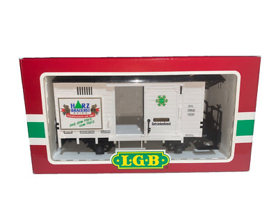 LGB 4031 IS HARZ BRAUEREI BOX CAR WITH NEW ACCESSORIES, G SCALE