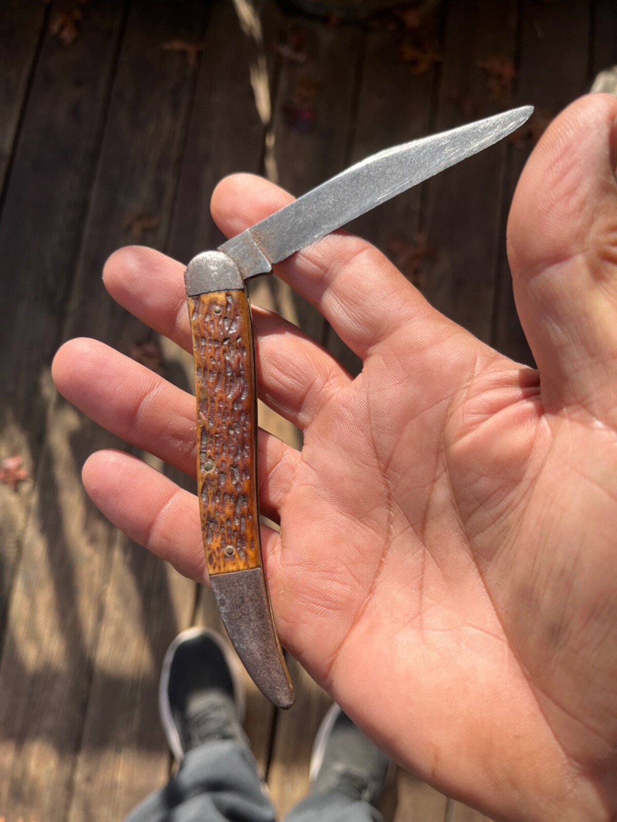 aNTIQUE early bone handle folding knife/pocket knife eBay