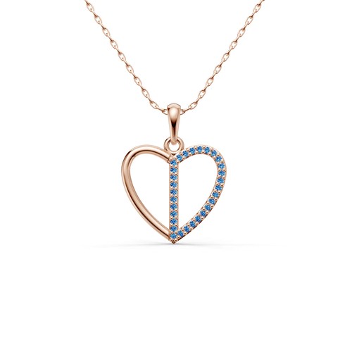 Eleganter Gebrochenes-Herz-Anhänger in Gelb-, Weiß-, Roségold in8/14/18K PARGOLD - Bild 24 von 27