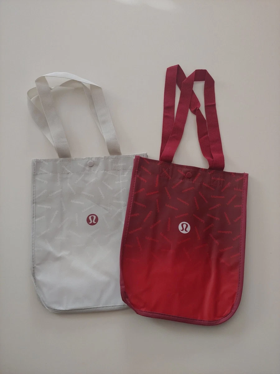 NEW Lot of 2 Lululemon Small Reusable Shopping Bags Holiday Special