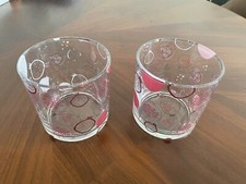 2 Glass Candle Holders, ideal for all Types, 9.5 cm Dia. x 9.5cm Height