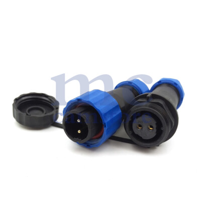 SD16 2 Pin Waterproof Power Docking Plug Socket IP67,LED Light Cable Connector