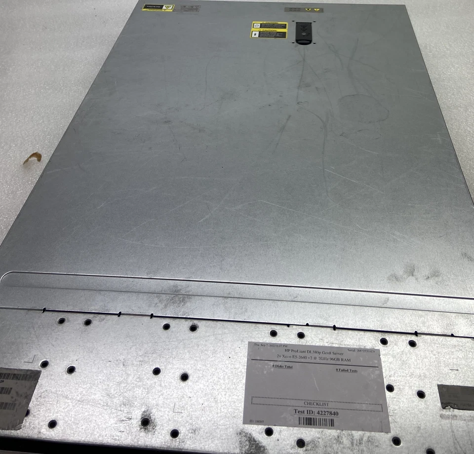 HP ProLiant DL380p Gen8 2U Server 2x Xeon E5-2640 v2 2.0Ghz 96GB RAM NO HDDs - Image 4 of 4