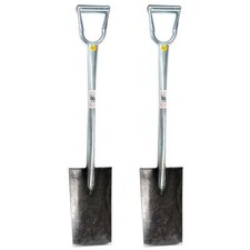 2PK King of Spades KS-S Steel D Handle Spade Shovel Lesche 13 Straight Blade