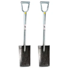 2PK King of Spades KS-S Steel D Handle Spade Shovel – Lesche 13” Straight Blade