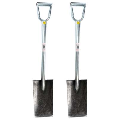 2PK King of Spades KS-S Steel D Handle Spade Shovel   Lesche 13  Straight Blade