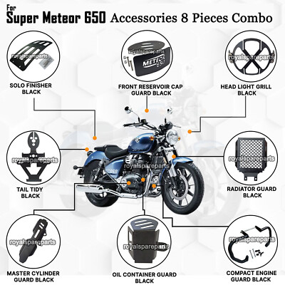 Fit Für Royal Enfield '' Super Meteor 650 8 Pcs Zubehör Kombo '' - 8