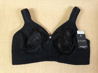 Lunaire Versailles Wireless Full Coverage Bra ~ Style 13214 ~ 38DDD Black ~ New!