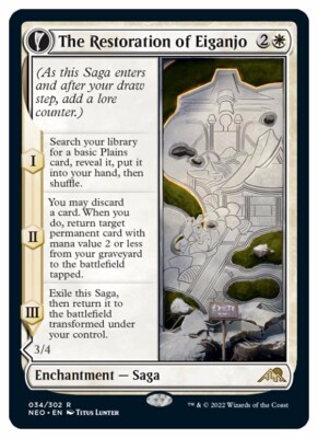 + FOIL The Restoration of Eiganjo near mint englisch Kamigawa Neon Dynasty Rare
