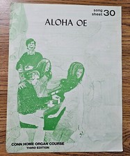 CONN Home Organ Course Third Edition Song Sheet 30 ALOHA OE