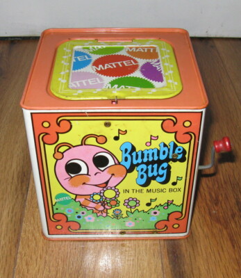 PARTS REPAIR NON WORKING VTG 1969 Mattel Bumble Bug in the Music Box Wind up Tin