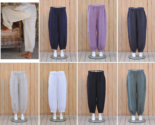 Plus Size Linen Trousers Lagenlook 16 