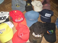 Lot of Baseball Caps: Deep Eddy, Pacifico, Canada, Gators, Vodka, Hardees, FAO