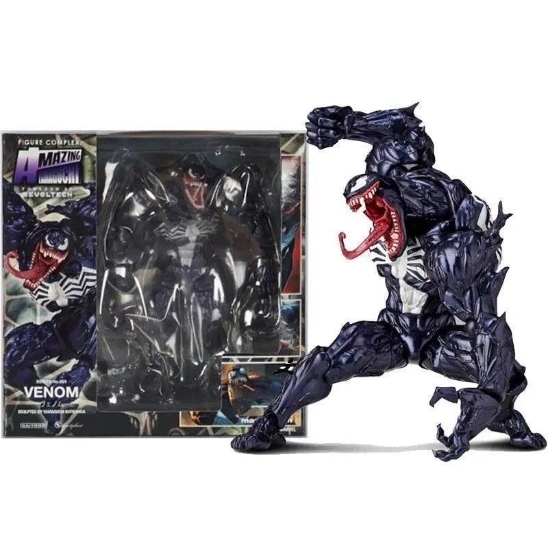 6.7'' Venom Action Figure Yamaguchi Revoltech Poseable Collectible Toy 17cm Gift