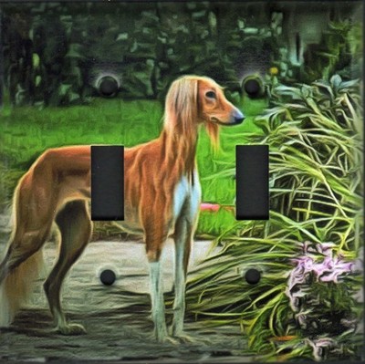 Saluki Double Toggle light switch plate, made in USA