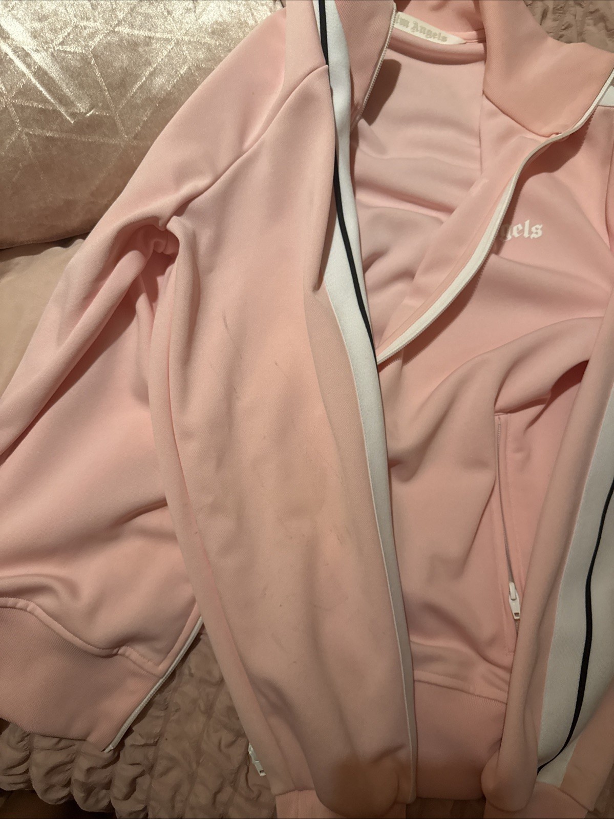 Palm Angels Track Light Pink Jacket Size Large RRP £400 image 6