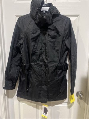 Gerry Women's Hooded Rain Jacket Size  S BlACK Windbreaker, Lined