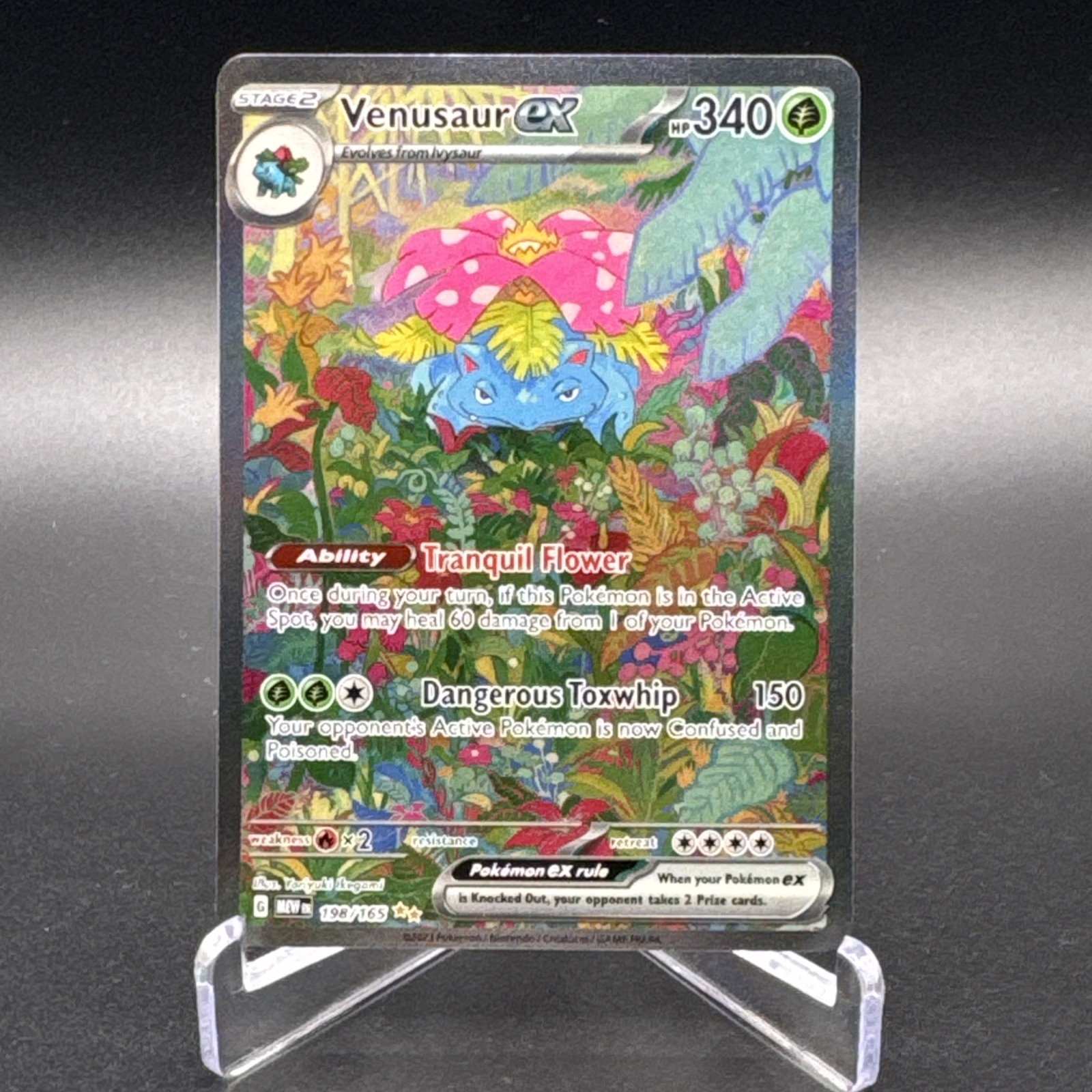 Venusaur EX Illustration Rare 198/165 Pokemon Scarlet & Violet 151 Holo NM