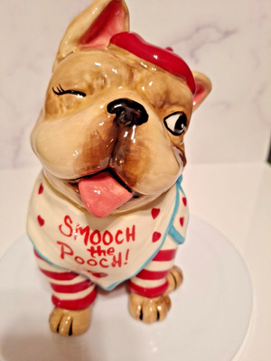 Blue Sky Clayworks  Smooch the Pooch  Valentines French Bulldog Frenchie New