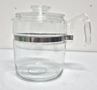 Vintage PYREX Flameware Glass 7759-B Percolator Coffee Pot 9 Cup W/ Lid