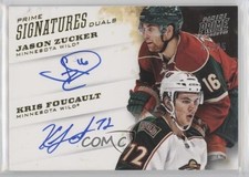2012 Prime Signatures Duals Gold /25 Kristopher Foucault Jason Zucker Auto i9w