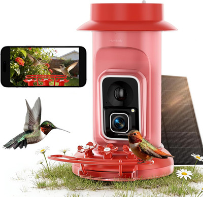 Hummingbird Feeder with Camera, 4K Ultra HD Video at 30Fps, 10X Slow-Motion at 1