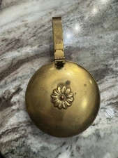 Vintage Brass Silent Butler Crumb Catcher Ash Receiver Lidded Pan With Handle