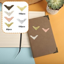 2-6er Pack Metall Buch Eckschutz Vielseitige Randh&uuml;llen f&uuml;r Journal Buch