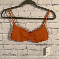 Andie Swim Womens Symi Bikini Top in Pink Hue Beach Vacation Cruise Pool M NWT